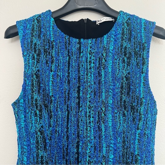 Zara 60s Mod Mermaidcore Seersucker Mini Dress – Sabrina Carpenter Coquette - Picture 7 of 14